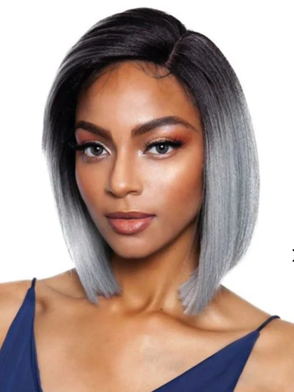 Mane Concept Melanin Queen Pluto SR2/Misty Gray Lace Front Wig EUC Rare Color